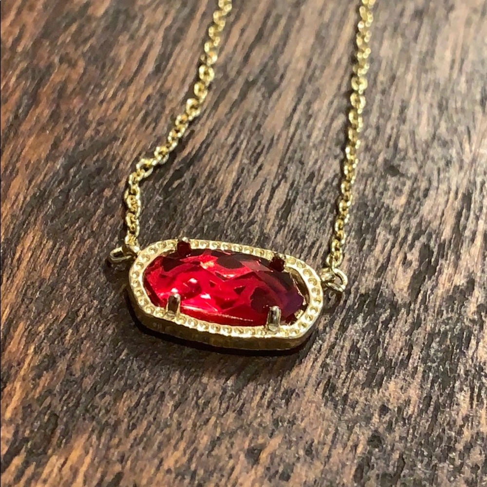 Kendra Scott Elisa Necklace - Red and gold